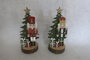 DKD Home Decor Figura Navidad Cascanueces Rojo Azul Marino 9 x 19.5 x 8 cm (6 Unidades)