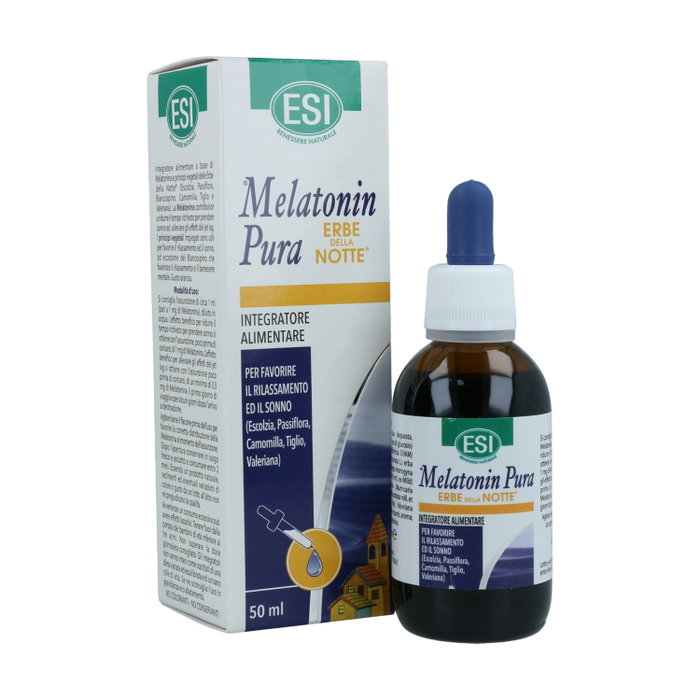 ESI Melatonina Gotas 1 mg 50 ml con Extracto de Erbe della Notte Complemento Alimenticio ESI Melatonina Gotas 1 mg 50 ml con Extracto de Erbe della Notte Complemento Alimenticio