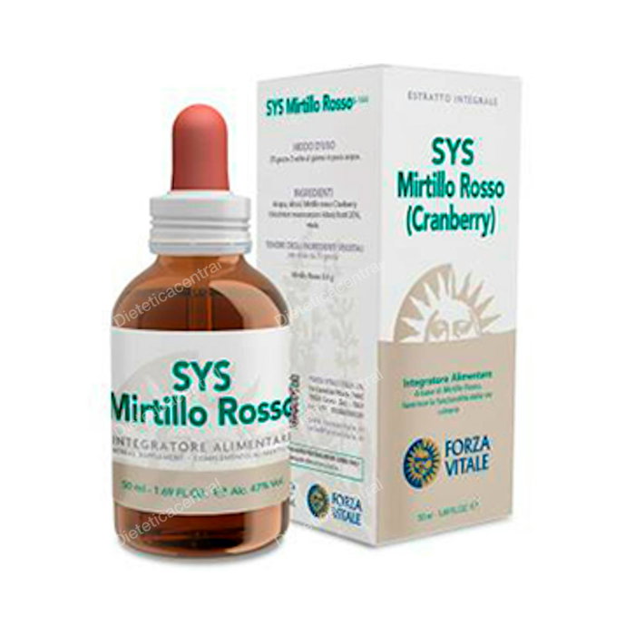 Forza Vitale Sys.Mirtillo Rosso (Cranberry) 50ml - Suplemento en gotas para las vías urinarias Forza Vitale Sys.Mirtillo Rosso (Cranberry) 50ml - Suplemento en gotas para las vías urinarias