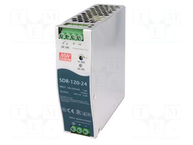 MEAN WELL SDR-120-24 120W 24VDC 5A