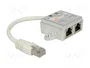 DeLOCK 65224 Cable de red RJ-45 a 2 x RJ-45 (2 x ISDN) Blanco 0,15 m