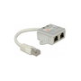 DeLOCK 65224 Cable de red RJ-45 a 2 x RJ-45 (2 x ISDN) Blanco 0,15 m