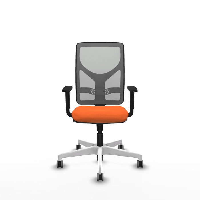 PIQUERAS Y CRESPO Silla de oficina Motilla con mecanismo Sincro, Naranja y Gris
