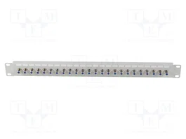 LANBERG Panel de parches apantallado 24 puertos para rack 19 pulgadas