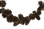 DKD Home Decor Guirnalda Navidad Led Piña Dorado Plateado Natural 8 x 120 x 8 cm (2 Unidades)