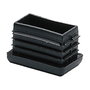 Micel Contera Rectangular Aletas Cnt04 Negro Interior Patas 20x40mm Polietileno 25 Unidades
