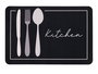 Kinvara Alfombra Cocina Kitchen Antideslizante 40 x 60 cm Negro y Blanco (Set de 24)