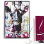Home Deco Factory Cuadro Jirafa Grafitti Contemporain 60x90 cm con Marco Negro