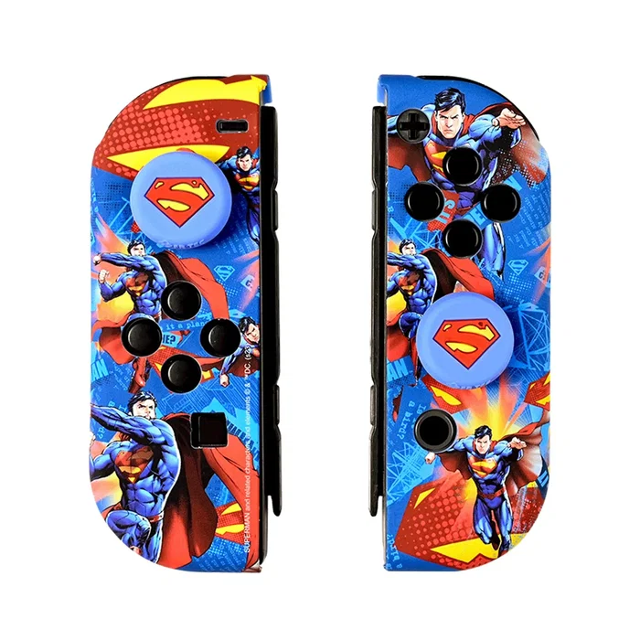 Blade Gaming SUPSWCP Combo Pack de Carcasas y Grips para Joy-Cons de Nintendo Switch - Diseño Superman con Caja para Juegos