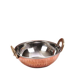 Hostelnovo Mini Cazoleta Cobreada con Asas, Acero Inoxidable, 15 cm de Diámetro