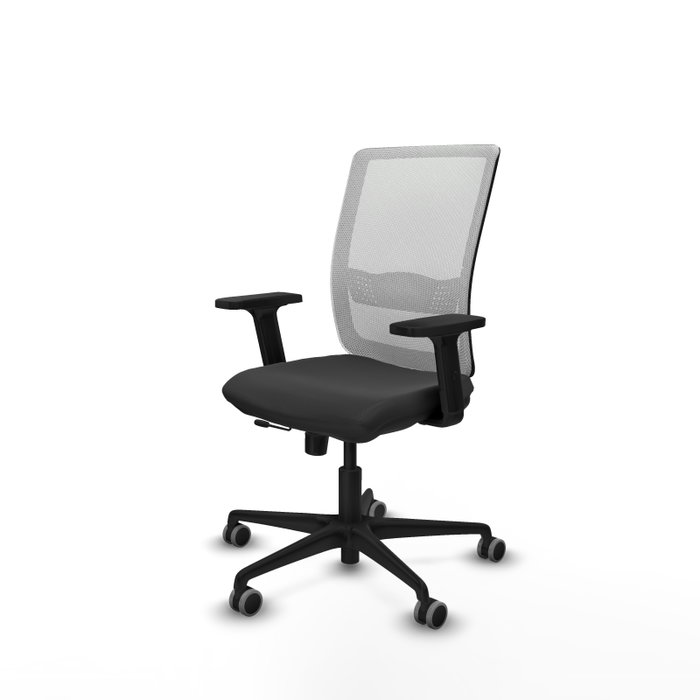 PIQUERAS Y CRESPO Silla de oficina Haches Gris oscuro y Blanco