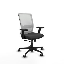 PIQUERAS Y CRESPO Silla de oficina Haches Gris oscuro y Blanco