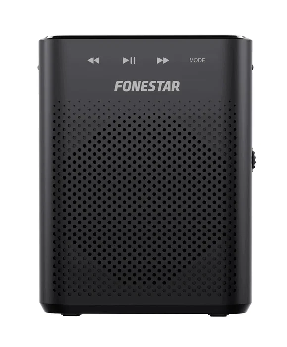 Fonestar ALTA-VOZ-W30 Altavoz Portátil Bluetooth 30W con Radio FM, Micrófono, Grabador/Reproductor USB/MicroSD/MP3 y Batería Recargable 2000 mAh (9h) - Negro