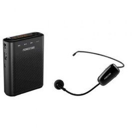 Fonestar ALTA-VOZ-W30 Amplificador Portátil 30W con Micrófono UHF, USB/MicroSD/MP3, Negro