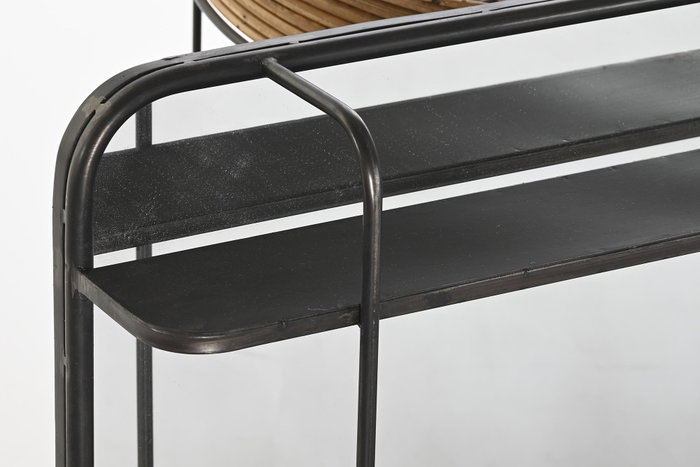 DKD Home Decor Espejo Metal Negro 80x12x50