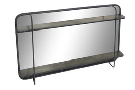 DKD Home Decor Espejo Metal Negro 80x12x50