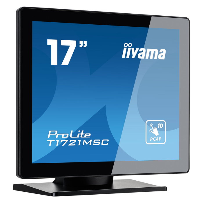 Iiyama ProLite T1721MSC-B2 - Monitor táctil de 17" (43 cm) 5:4 con pantalla LED SXGA 1280x1024, 5 ms, 10 puntos táctiles, HDMI, VGA, altavoces, negro, montaje VESA 100x100