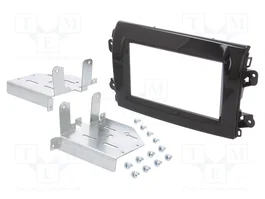 PER.PIC. Bastidor de montaje de radio 2 DIN negro brillo para Fiat Ducato