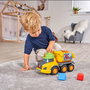 Smoby Camión Harry ABC de 30 cm con Sonidos y Luces, para niños de +12 meses, Idioma Español y Portugués