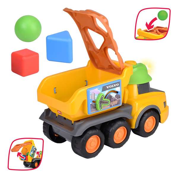 Smoby Camión Harry ABC de 30 cm con Sonidos y Luces, para niños de +12 meses, Idioma Español y Portugués