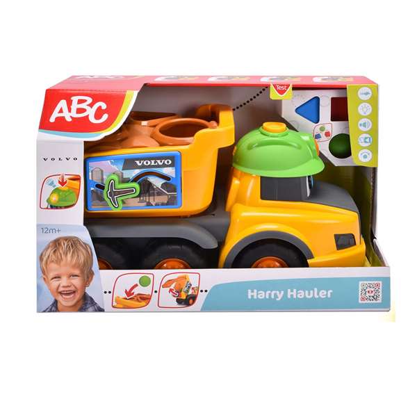 Smoby Camión Harry ABC de 30 cm con Sonidos y Luces, para niños de +12 meses, Idioma Español y Portugués