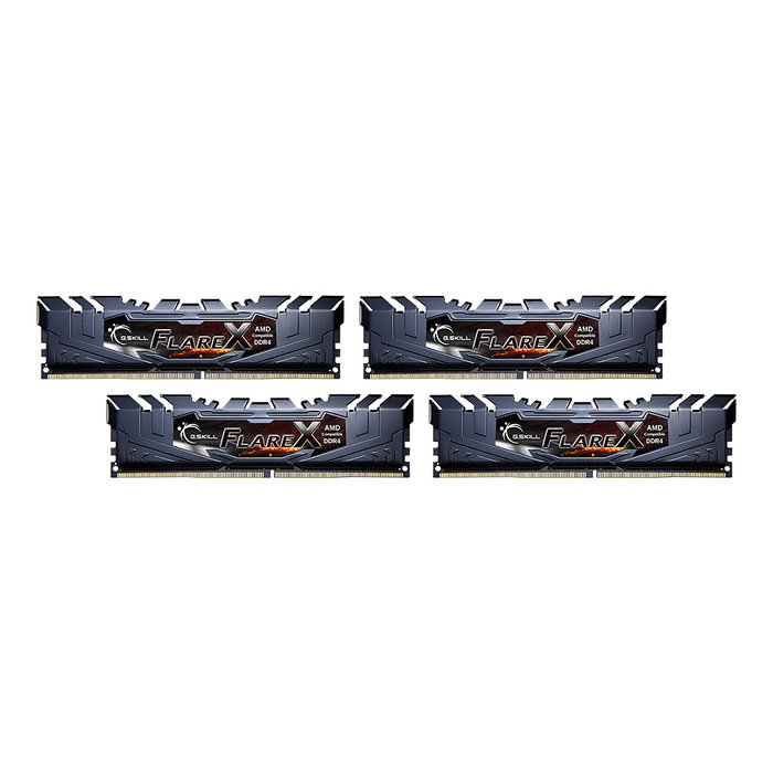 G.Skill Flare X F4-3200C16Q-64GFX Kit 64 GB (4x16 GB) DDR4 3200 MHz CL16 DIMM Memoria RAM para AMD