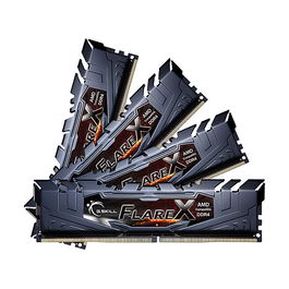 G.Skill F4-3200C16Q-64GFX Flare X 64 GB (4x16 GB) DDR4-3200 CL16 DIMM Quad-Kit para AMD con Intel XMP