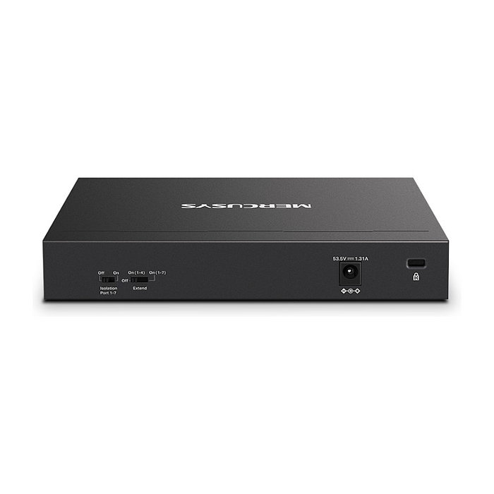 TP-Link Mercusys MS108GP - Switch Gigabit Gestionado de 8 Puertos con 7 Puertos PoE+ (65W) para Escritorio y Montaje en Pared, Negro