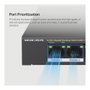 TP-Link Mercusys MS108GP - Switch Gigabit Gestionado de 8 Puertos con 7 Puertos PoE+ (65W) para Escritorio y Montaje en Pared, Negro