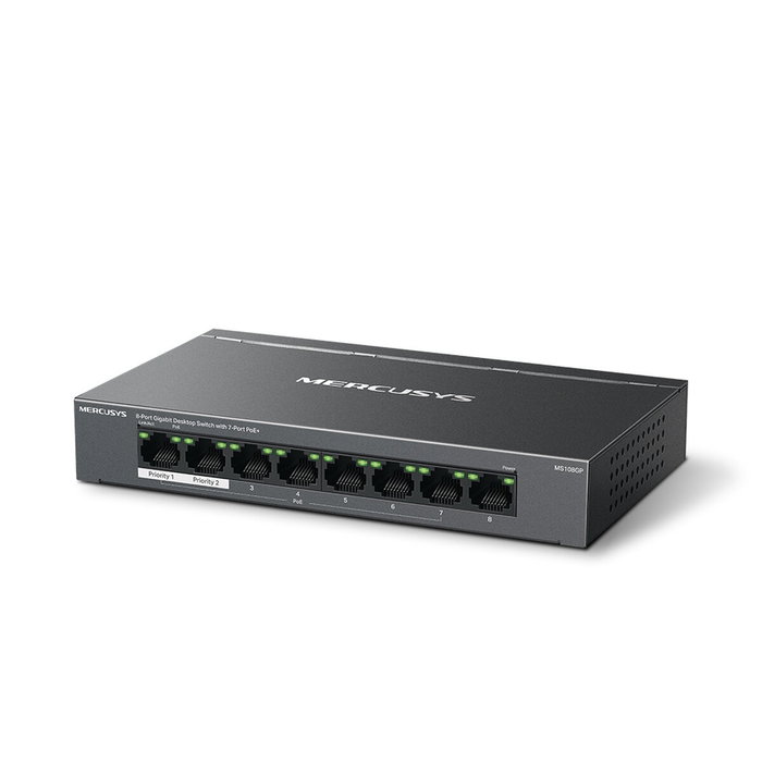Mercusys MS108GP Switch Gestionado de 8 Puertos Gigabit con 7 Puertos PoE+ Mercusys MS108GP Switch Gestionado de 8 Puertos Gigabit con 7 Puertos PoE+