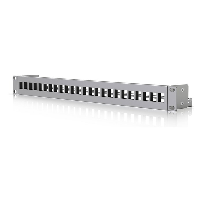 Ubiquiti Networks UACC-Rack-Panel-Patch-Blank-24 Panel Keystone 1U para Rack, Gris, Policarbonato y Acero SPCC, 442.4 mm de Ancho