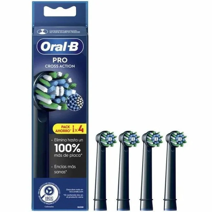 Oral-B Pro Cross Action Cabezales Negros, Pack de 4 unidades Oral-B Pro Cross Action Cabezales Negros, Pack de 4 unidades
