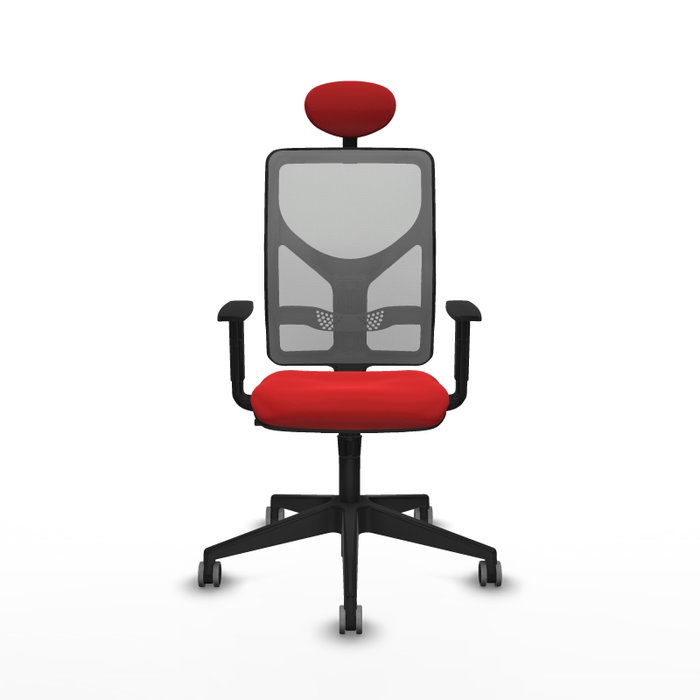 PIQUERAS Y CRESPO Silla de oficina Motilla con mecanismo Sincro, Rojo y Gris PIQUERAS Y CRESPO Silla de oficina Motilla con mecanismo Sincro, Rojo y Gris