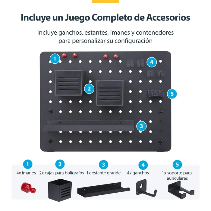 Startech.com 1612b-desk-pegboard Juego de organizadores para escritorio, 1 pieza