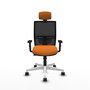 PIQUERAS Y CRESPO Silla de oficina Yunquera Naranja y Negro
