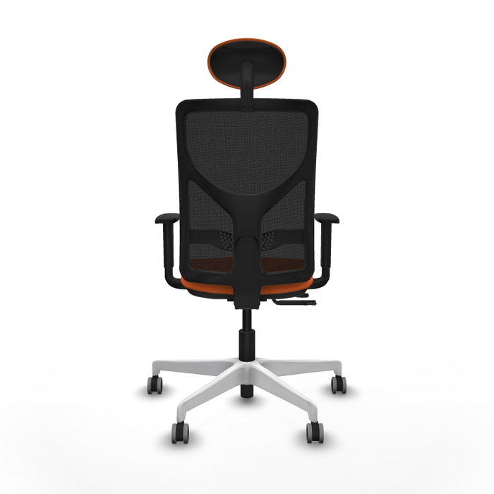 PIQUERAS Y CRESPO Silla de oficina Motilla con Mecanismo Sincro/Traslack Naranja y Negro