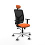 PIQUERAS Y CRESPO Silla de oficina Motilla con Mecanismo Sincro/Traslack Naranja y Negro