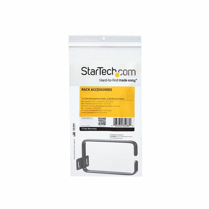StarTech.com Anilla Pasacables en D Vertical 1U para Gestión de Cableado en Armarios Racks