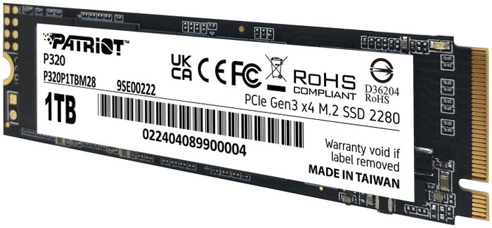 Patriot P320 1 TB M.2 NVMe SSD Patriot P320 1 TB M.2 NVMe SSD
