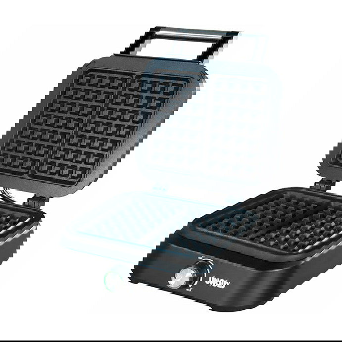 UNOLD 48275 Wafflera para Waffles de Bruselas Belgas - Doble / 2 Waffles Simultáneos