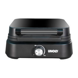 UNOLD 48275 Wafflera para Waffles de Bruselas Belgas - Doble / 2 Waffles Simultáneos