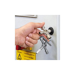 Knipex 00 11 01 TwinKey Llave Universal de 10 Bocas, Acero Inoxidable, para Círculo, Semicircular, Cuadrado y Triángulo 3-12 mm