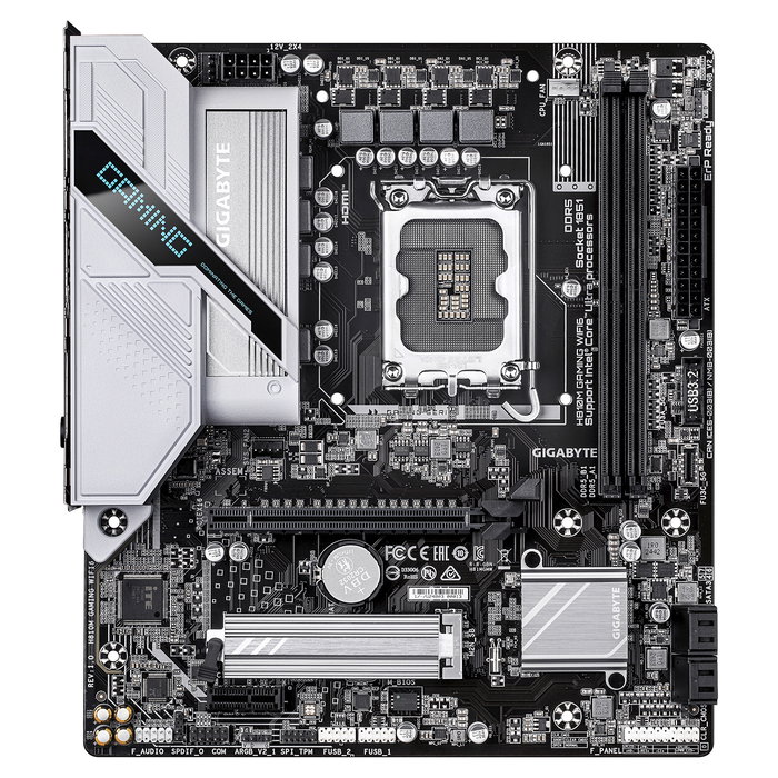 Gigabyte H810M GAMING WIFI6 LGA1851 Placa Base para Intel Core Ultra Serie 2, DDR5, M.2, 2.5GbE, WiFi 6, Micro ATX