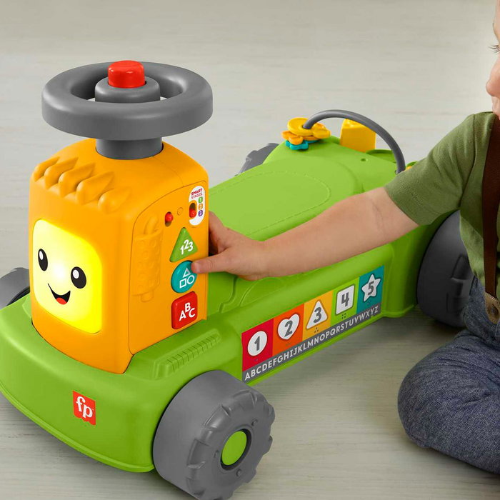 Fisher-Price Ríe Y Aprende Tractor 4 En 1 Hrb83 Andador Infantil con Luces y Sonidos, +12 Meses, Multilingüe