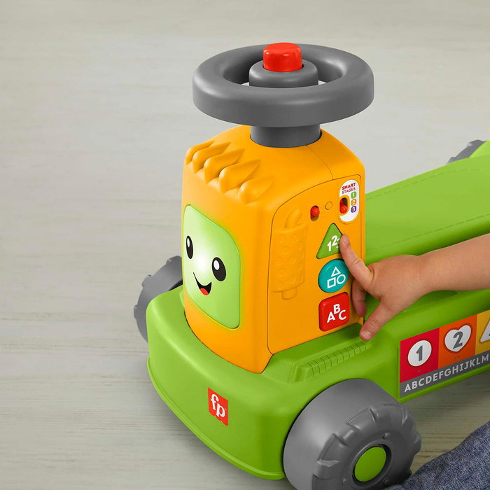 Fisher-Price Ríe Y Aprende Tractor 4 En 1 Hrb83 Andador Infantil con Luces y Sonidos, +12 Meses, Multilingüe