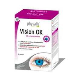 PHYSALIS Vision Ok 30 Cápsulas - Complemento para la Visión con DHA, Mirtilo, Luteína y Vitaminas C, E, A y Zinc