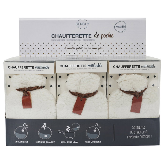 Sensly Calentador de Manos Reutilizable - Rápido, Práctico y Recargable para Calor Instantáneo