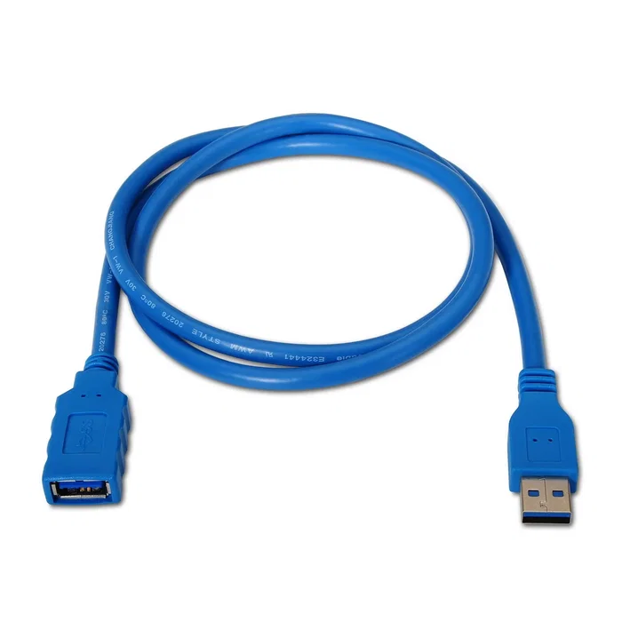Aisens Cable de Extensión USB 3.2 Gen 1, USB A Macho a Hembra, 1m, Azul