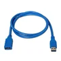 Aisens Cable de Extensión USB 3.2 Gen 1, USB A Macho a Hembra, 1m, Azul
