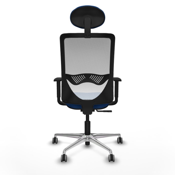 PIQUERAS Y CRESPO Silla de oficina Zulema con mecanismo Sincro, Azul y Blanco